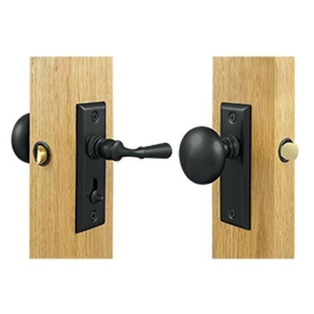 DENDESIGNS Rectangular Storm Door Latch Tubular Lock, Black - Solid DE2667243